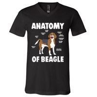 Anatomy Of A Beagle Meaningful Gift V-Neck T-Shirt