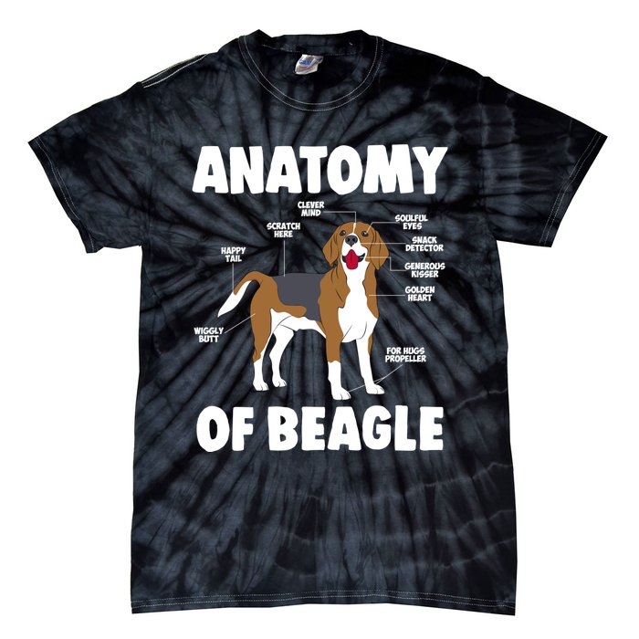 Anatomy Of A Beagle Meaningful Gift Tie-Dye T-Shirt