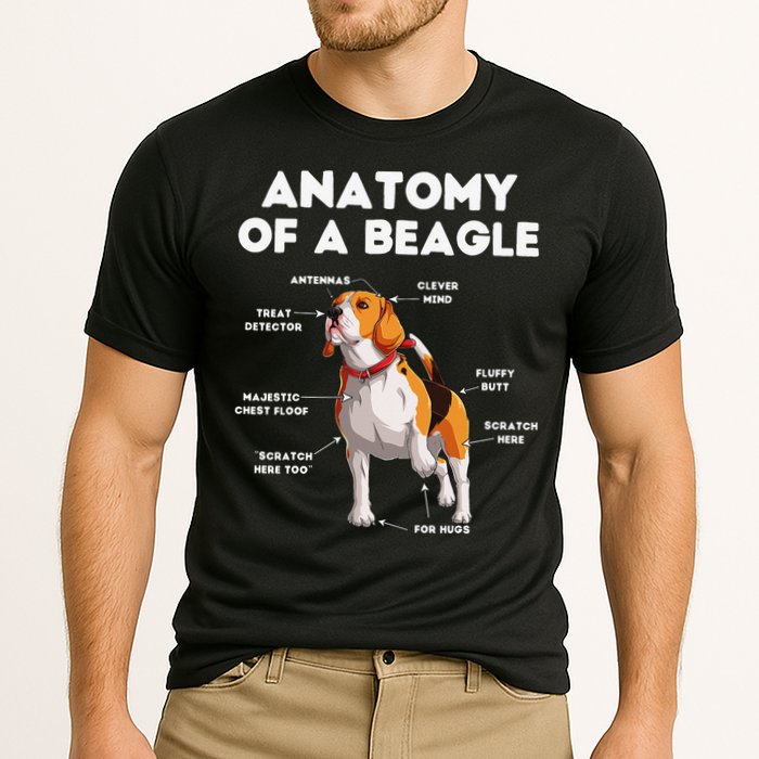 Anatomy of a Beagle Funny Beagle Dog Lover Cooling Performance Crew T-Shirt