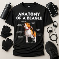 Anatomy of a Beagle Funny Beagle Dog Lover Cooling Performance Crew T-Shirt