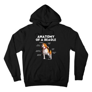 Anatomy of a Beagle Funny Beagle Dog Lover Hoodie