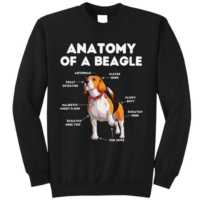 Anatomy of a Beagle Funny Beagle Dog Lover Sweatshirt