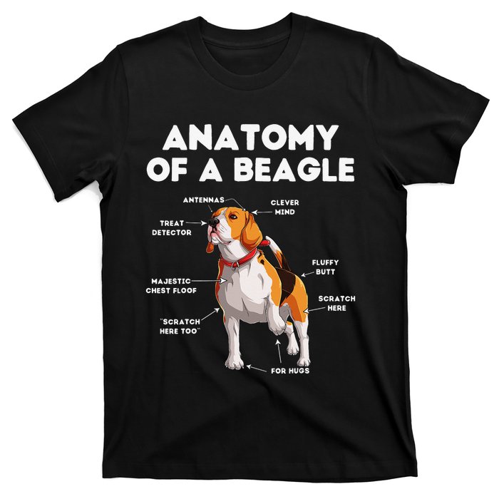 Anatomy of a Beagle Funny Beagle Dog Lover T-Shirt