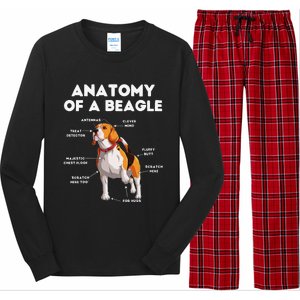 Anatomy of a Beagle Funny Beagle Dog Lover Long Sleeve Pajama Set