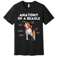 Anatomy of a Beagle Funny Beagle Dog Lover Premium T-Shirt