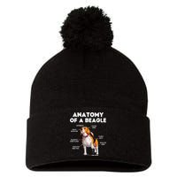 Anatomy of a Beagle Funny Beagle Dog Lover Pom Pom 12in Knit Beanie