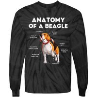 Anatomy of a Beagle Funny Beagle Dog Lover Tie-Dye Long Sleeve Shirt