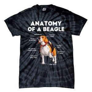 Anatomy of a Beagle Funny Beagle Dog Lover Tie-Dye T-Shirt