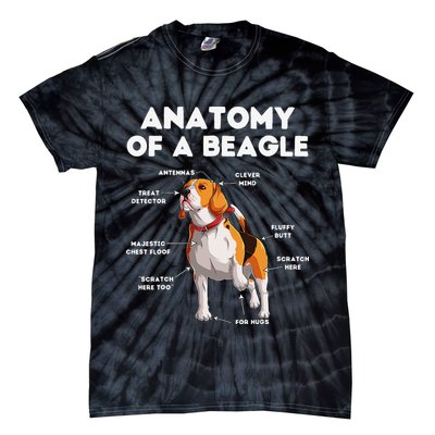 Anatomy of a Beagle Funny Beagle Dog Lover Tie-Dye T-Shirt