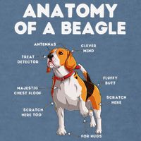 Anatomy of a Beagle Funny Beagle Dog Lover Garment-Dyed Sweatshirt