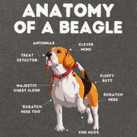 Anatomy of a Beagle Funny Beagle Dog Lover Cotton Canvas Backpack