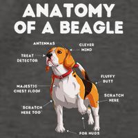 Anatomy of a Beagle Funny Beagle Dog Lover Vector Backpack