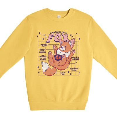 Anatomy Of A Fox Premium Crewneck Sweatshirt