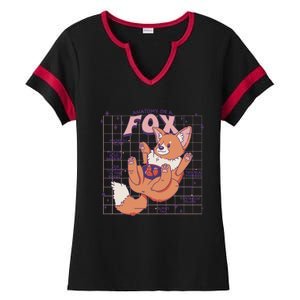 Anatomy Of A Fox Ladies Halftime Notch Neck Tee