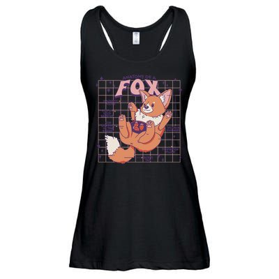 Anatomy Of A Fox Ladies Essential Flowy Tank