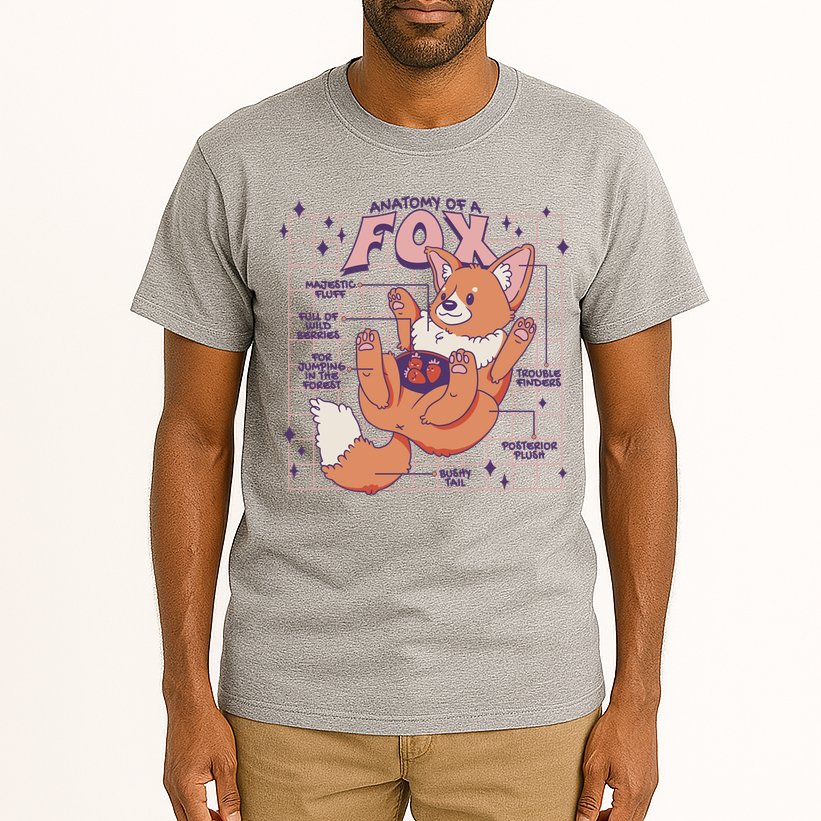 Anatomy Of A Fox Tall T-Shirt