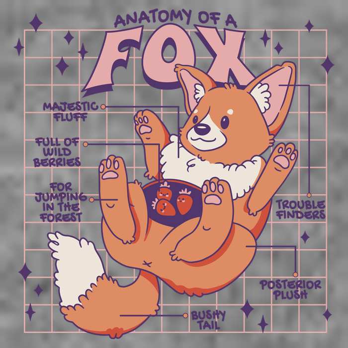 Anatomy Of A Fox Tall T-Shirt