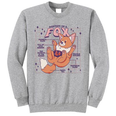 Anatomy Of A Fox Tall Sweatshirt