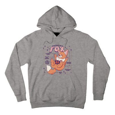 Anatomy Of A Fox Tall Hoodie