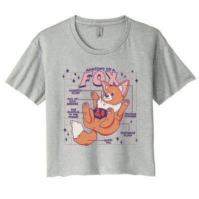 Anatomy Of A Fox Women's Crop Top Tee