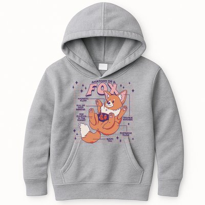 Anatomy Of A Fox Kids Hoodie