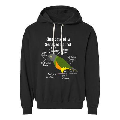 Anatomy Of A Senegal Parrot Garment-Dyed Fleece Hoodie