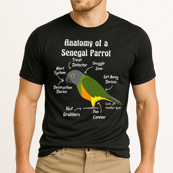 Anatomy Of A Senegal Parrot Cooling Performance Crew T-Shirt