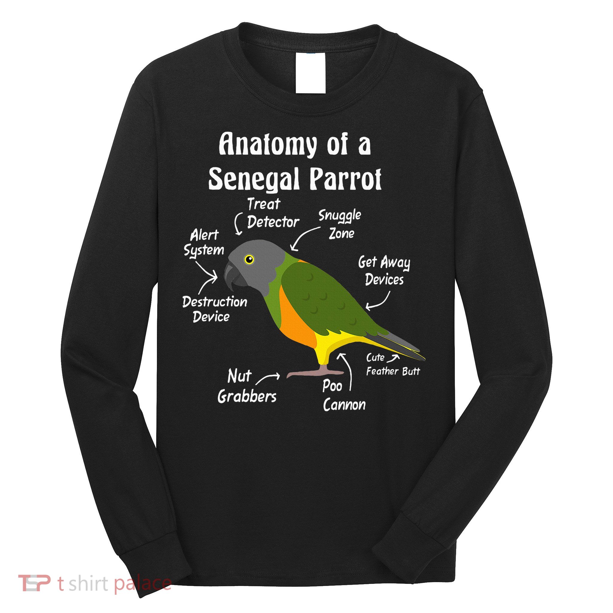 Anatomy Of A Senegal Parrot Long Sleeve Shirt