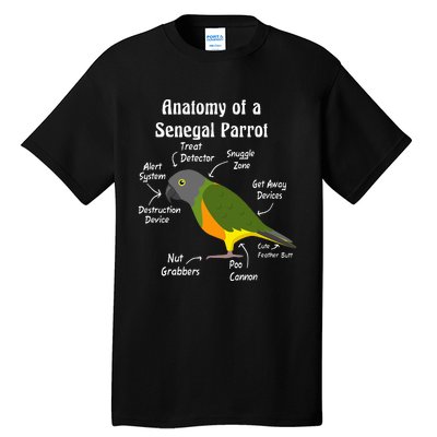 Anatomy Of A Senegal Parrot Tall T-Shirt