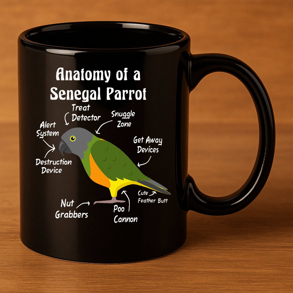 Anatomy Of A Senegal Parrot 11oz C Handle Ceramic Mug
