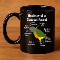 Anatomy Of A Senegal Parrot 11oz C Handle Ceramic Mug