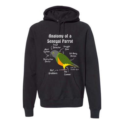 Anatomy Of A Senegal Parrot Premium Hoodie