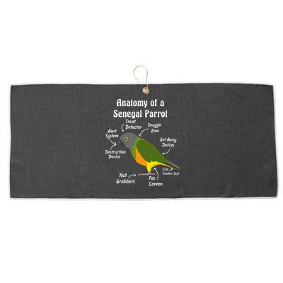 Anatomy Of A Senegal Parrot Large Microfiber Waffle Golf Towel