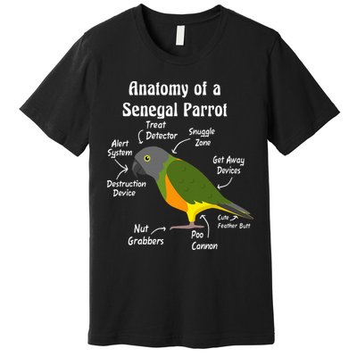 Anatomy Of A Senegal Parrot Premium T-Shirt