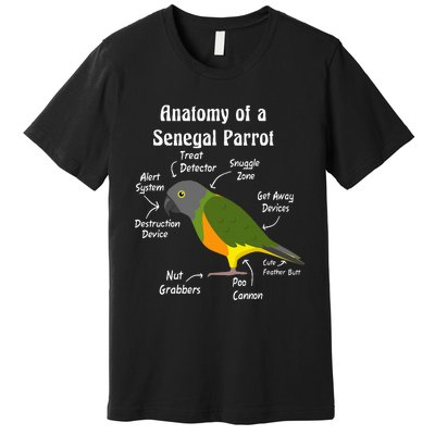 Anatomy Of A Senegal Parrot Premium T-Shirt