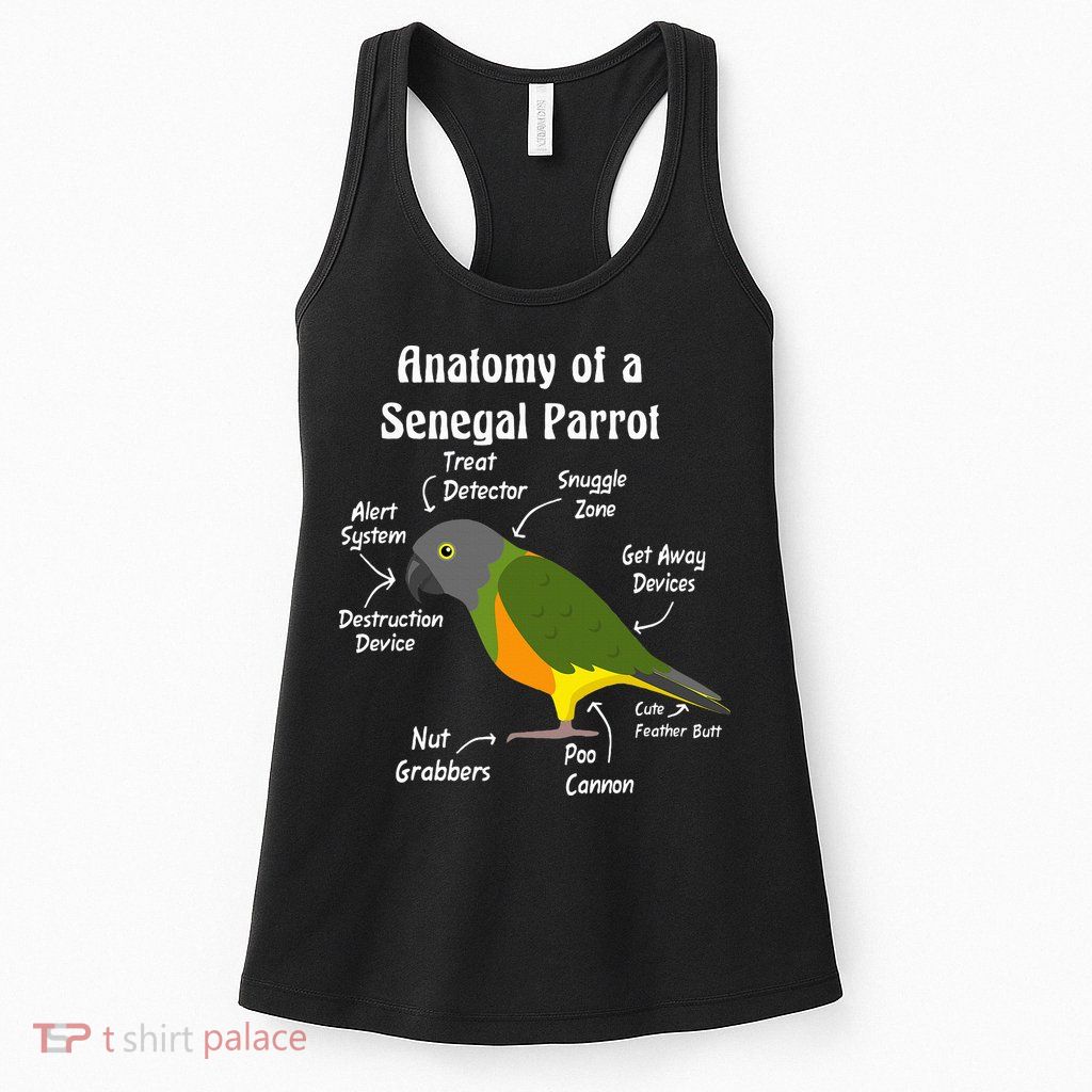Anatomy Of A Senegal Parrot Womens Tank Top