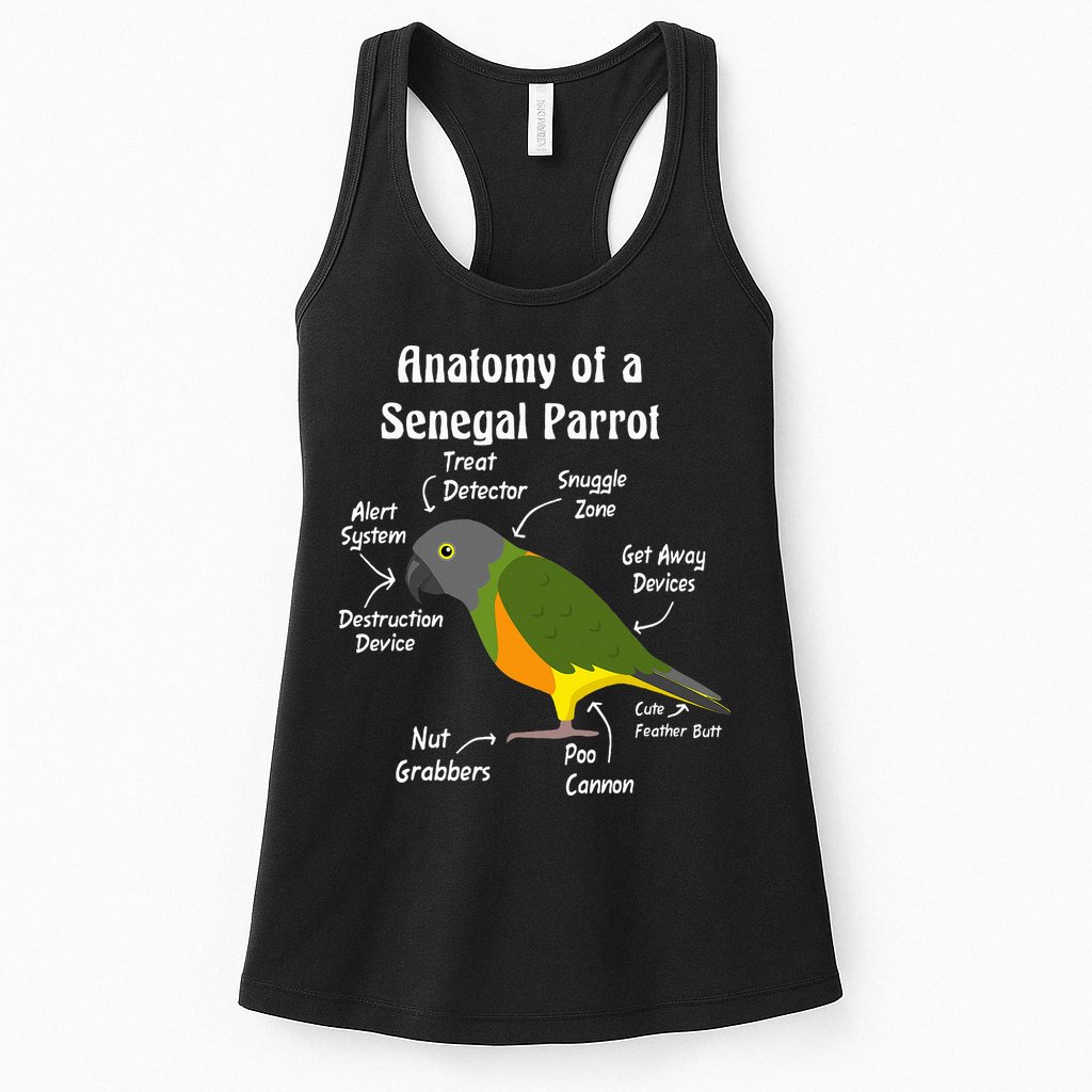 Anatomy Of A Senegal Parrot Womens Tank Top