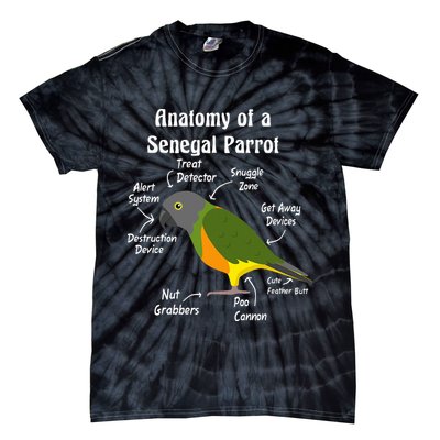 Anatomy Of A Senegal Parrot Tie-Dye T-Shirt