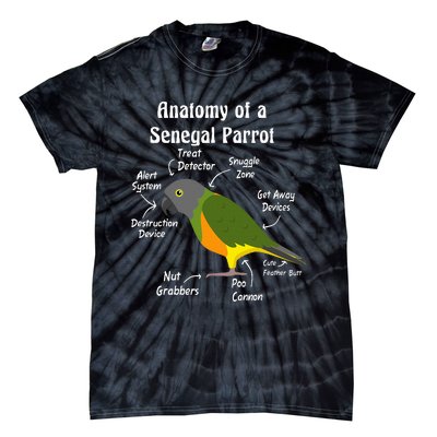 Anatomy Of A Senegal Parrot Tie-Dye T-Shirt