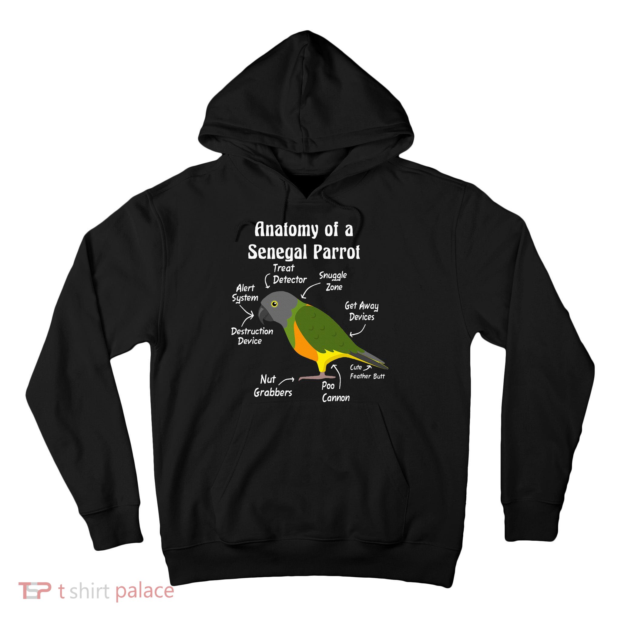 Anatomy Of A Senegal Parrot Tall Hoodie