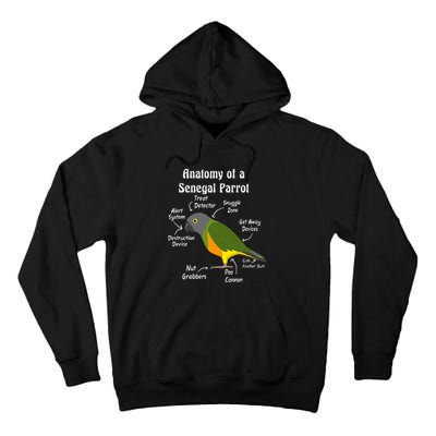 Anatomy Of A Senegal Parrot Tall Hoodie