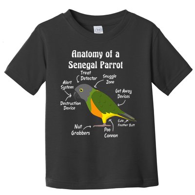 Anatomy Of A Senegal Parrot Toddler T-Shirt