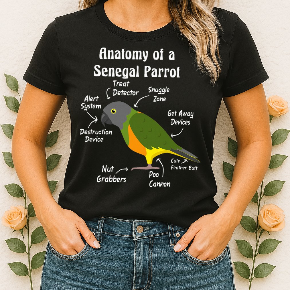 Anatomy Of A Senegal Parrot Womens T-Shirt