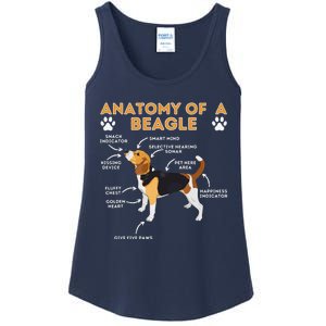 Anatomy Of A Beagle Funny Beagle Dog Lover Pet Owner Ladies Essential Tank