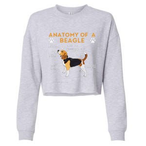 Anatomy Of A Beagle Funny Beagle Dog Lover Pet Owner Cropped Pullover Crew