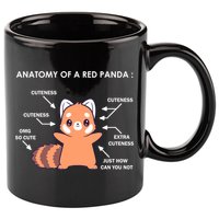 Anatomy Of A Red Panda Science Zoologist Red Panda Anatomy Gift 11oz C Handle Ceramic Mug