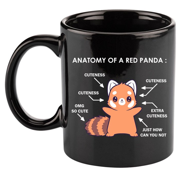 Anatomy Of A Red Panda Science Zoologist Red Panda Anatomy Gift 11oz C Handle Ceramic Mug