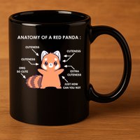 Anatomy Of A Red Panda Science Zoologist Red Panda Anatomy Gift 11oz C Handle Ceramic Mug