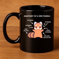Anatomy Of A Red Panda Science Zoologist Red Panda Anatomy Gift 11oz C Handle Ceramic Mug