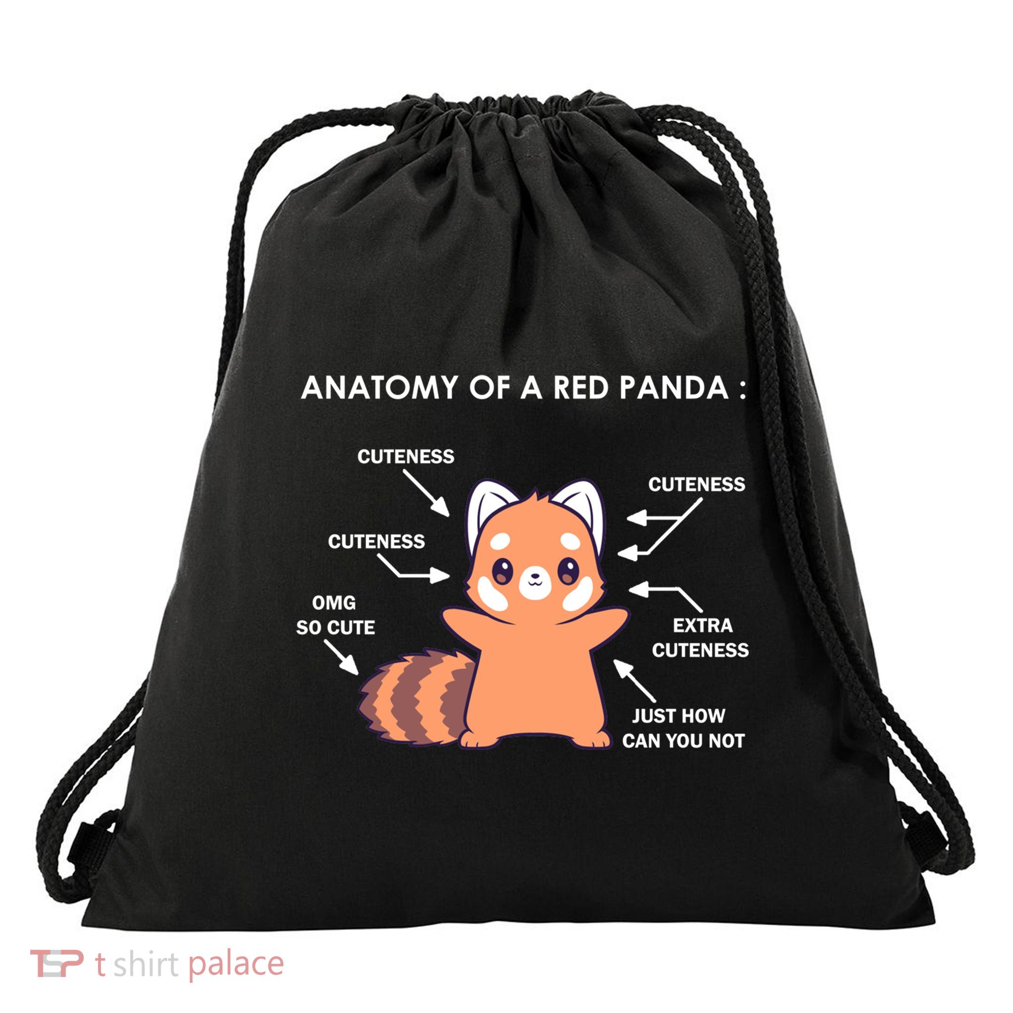 Anatomy Of A Red Panda Science Zoologist Red Panda Anatomy Gift Drawstring Bag